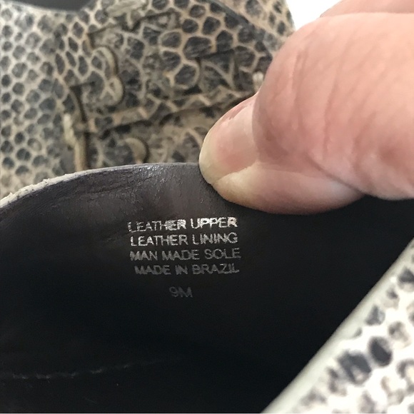 Tory Burch Patti Snakeskin Leather Platform Wedge Slide Sandals Shoes Size 9 - Picture 10 of 10